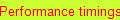 Performance timings